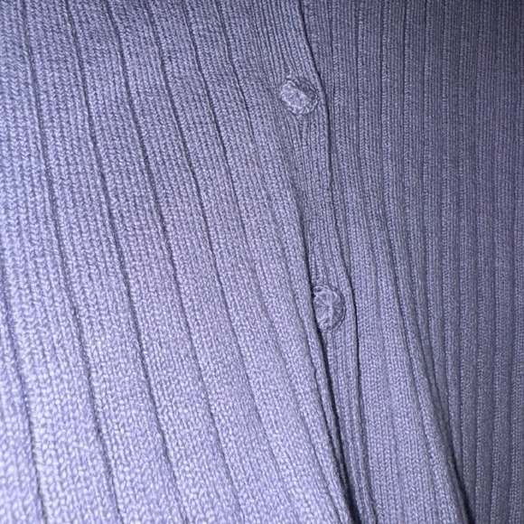 Splendid Cardigan Sweater Ribbed Knit Button Front Long Sleeve Lilac‎ S NWT - Picture 4 of 7